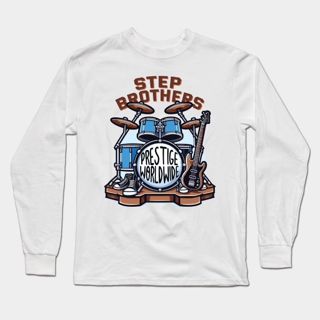 Step Brothers Drum //\\ Vintage Fan Art Long Sleeve T-Shirt by Trendsdk